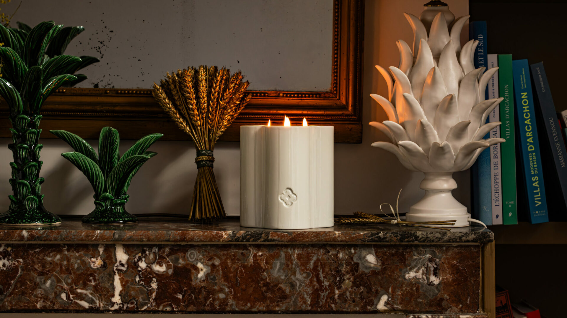 Bougie Nes en décor, photographie lifestyle Olearius · vrai studio